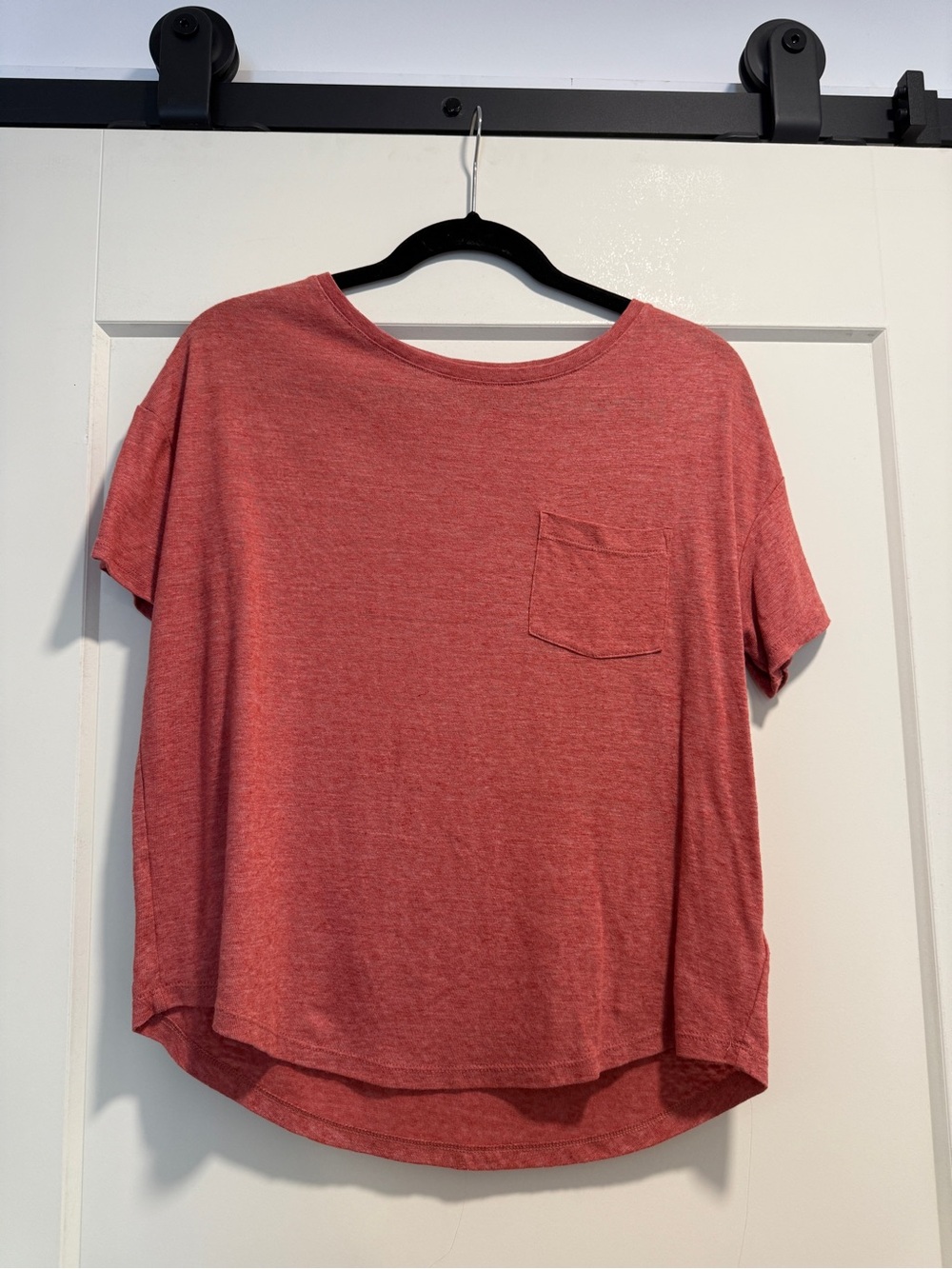 Old Navy Heathered Coral Short Sleeve Pocket Tee